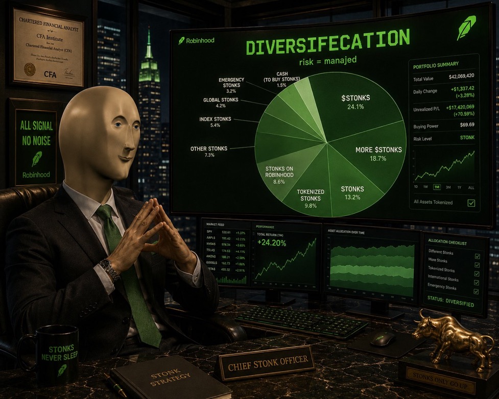 STONKS chief officer at a premium market terminal